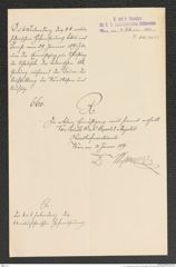 k.k. naturhistorisches Hofmuseum, Intendanzakten 1885-1896 (Hauer), Aktenzahl Z.124/1891, Seite 1